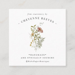 Tarjeta De Visita Cuadrada Flor acuática de primavera