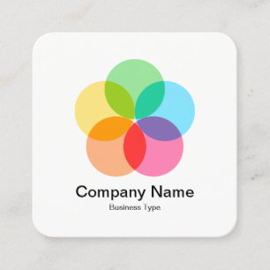 Tarjeta De Visita Cuadrada Flor de filtro