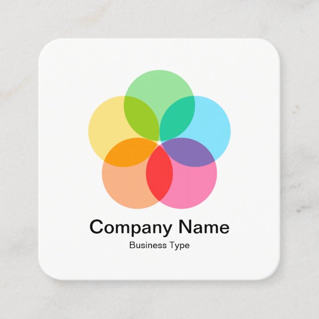 Tarjeta De Visita Cuadrada Flor de filtro (Anverso)