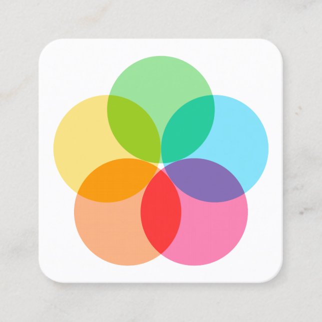 Tarjeta De Visita Cuadrada Flor de filtro (Anverso)