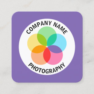 Tarjeta De Visita Cuadrada Flor de filtro - Púrpura #7F66B2