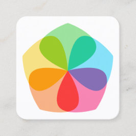 Tarjeta De Visita Cuadrada Flor geométrica