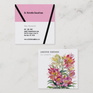 Tarjeta De Visita Cuadrada Flor majestuosa 