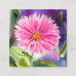 Tarjeta De Visita Cuadrada Flor morada