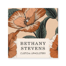 Floral Terra Cotta Green Muebles Upholstery