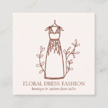 Floral Terracotta Vestido de moda Seamstress Tailo