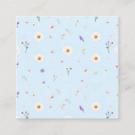 Tarjeta De Visita Cuadrada Florcitas de Lila