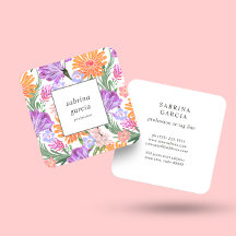 Flores brillantes | Rosa naranja azul violeta