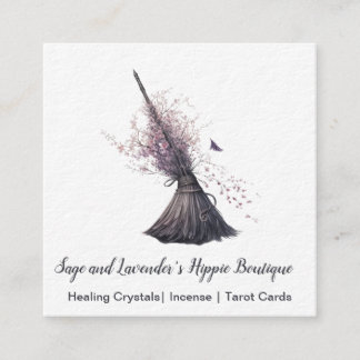 Tarjeta De Visita Cuadrada Flores de primavera de escoba de avispa