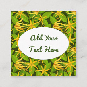 Tarjeta De Visita Cuadrada Flores exóticas de Ylang Ylang