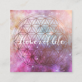 Tarjeta De Visita Cuadrada Flower of life