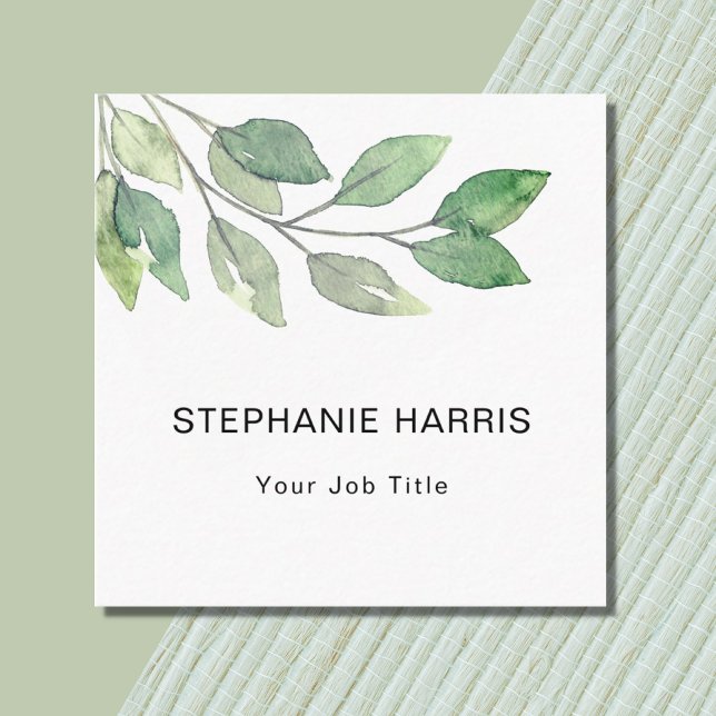 Tarjeta De Visita Cuadrada Foliage (Subido por el creador)