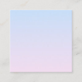 Tarjeta De Visita Cuadrada Fondo de degradado rosa pálido y azul