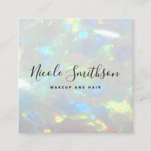 Tarjeta De Visita Cuadrada fondo de textura opal de gema