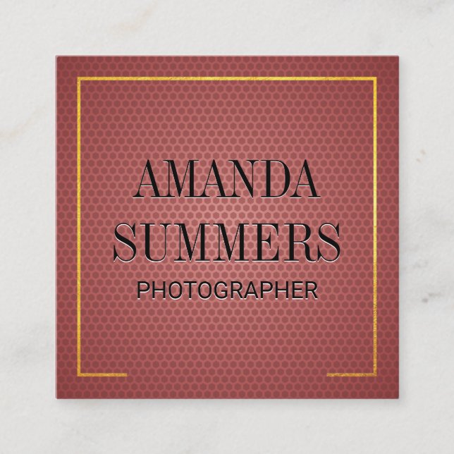 Tarjeta De Visita Cuadrada Fondo del patrón de octanol (Anverso)