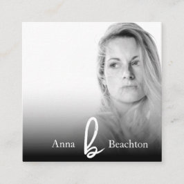 Tarjeta De Visita Cuadrada *~* Foto AP31 Profesional QR Simple Mínimo