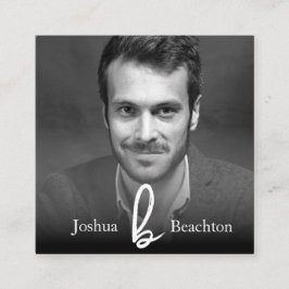 Tarjeta De Visita Cuadrada *~* Foto AP31 Profesional Simple QR Mínimo