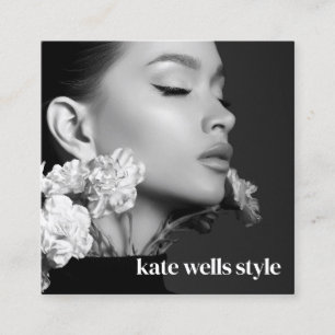 Tarjeta De Visita Cuadrada Foto de iconos de redes sociales