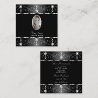 Foto de Ornamentos de Ornato Blanco Negro de Plata