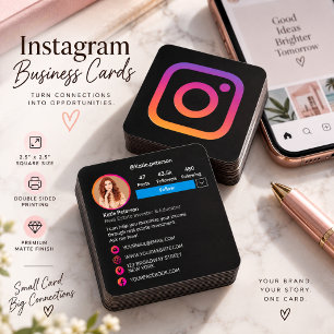 Tarjeta De Visita Cuadrada Foto de perfil de Instagram en redes sociales