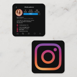 Tarjeta De Visita Cuadrada Foto de perfil de medios sociales en Instagram