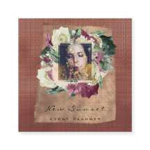 Foto Makeup Blogg Planner Floral Burgundy