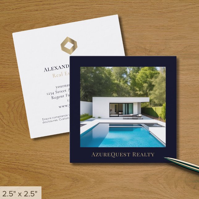 Tarjeta De Visita Cuadrada Foto Minimalista moderna (Subido por el creador)