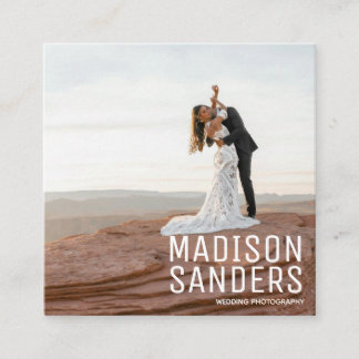 Tarjeta De Visita Cuadrada Foto profesional Minimalista moderna