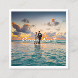 Tarjeta De Visita Cuadrada Foto profesional moderna