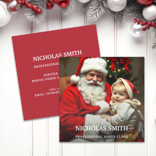 Tarjeta De Visita Cuadrada Foto profesional Santa Claus