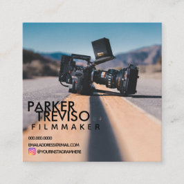 Tarjeta De Visita Cuadrada Fotografía cinematográfica