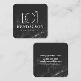 Tarjeta De Visita Cuadrada Fotografía cuadrada de la pizarra