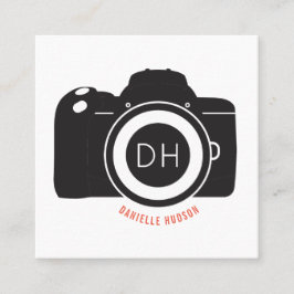 Tarjeta De Visita Cuadrada Fotografía de cámara gráfica
