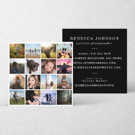 Tarjeta De Visita Cuadrada Fotografía de Instagram Photo Grid de estilo de vi