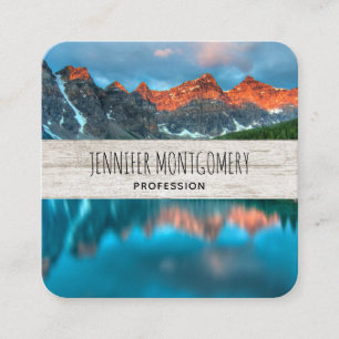 Tarjeta De Visita Cuadrada Fotografía de paisajes montañosos