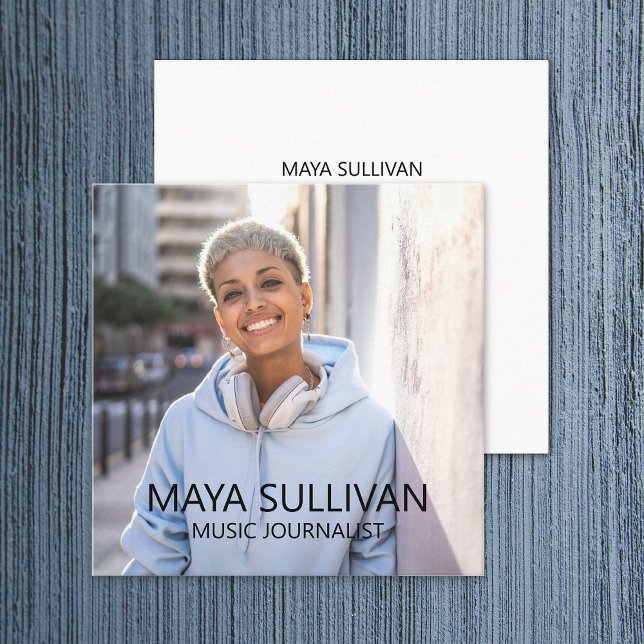 Tarjeta De Visita Cuadrada Fotografía de Radio Profesional de Música Periodís (Subido por el creador)