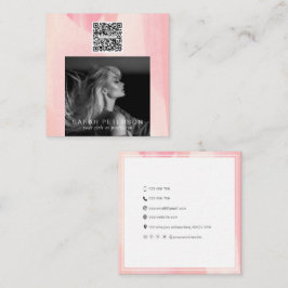 Tarjeta De Visita Cuadrada Fotografía elegante modelos de código QR bailarine