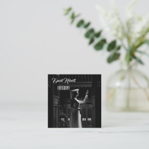 Tarjeta De Visita Cuadrada Fotografía franca del ángulo moderno