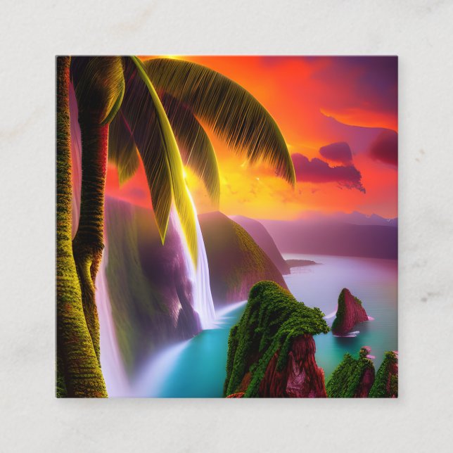 Tarjeta De Visita Cuadrada Fotografía macro, lente macro, gran detalle,conc (Anverso)