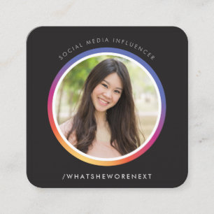 Tarjeta De Visita Cuadrada FOTOGRAFÍA MEDIOS SOCIALES Instagram imagen de bor