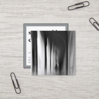 Tarjeta De Visita Cuadrada Fotografía Minimalista Cuadrada Moderna Blanco y N