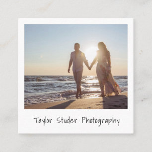 Tarjeta De Visita Cuadrada Fotografía Minimalista simple y moderna