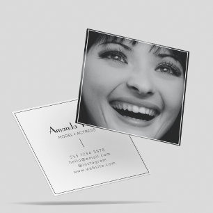 Tarjeta De Visita Cuadrada Fotografía moderna limpia