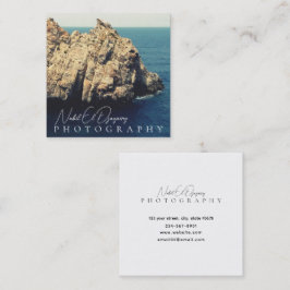 Tarjeta De Visita Cuadrada fotografía moderna minimalista de costa de playa r