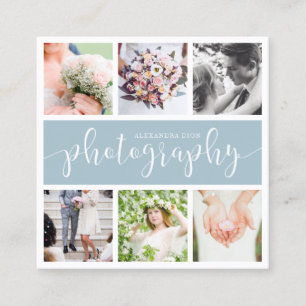 Tarjeta De Visita Cuadrada Fotografía moderna y elegante