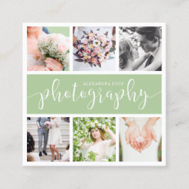 Tarjeta De Visita Cuadrada Fotografía moderna y elegante