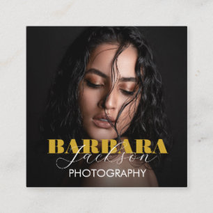 Tarjeta De Visita Cuadrada Fotografía profesional elegante