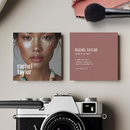 Tarjeta De Visita Cuadrada Fotografía profesional moderna