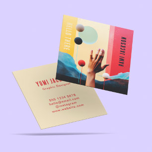 Tarjeta De Visita Cuadrada Fotografía única de alta calidad con estilo gráfic