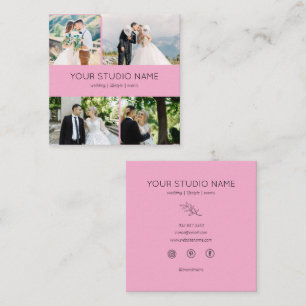 Tarjeta De Visita Cuadrada Fotógrafo Minimalista fotográfico personalizado 4